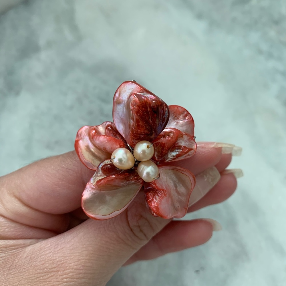 Pink flower ring - Picture 6 of 7